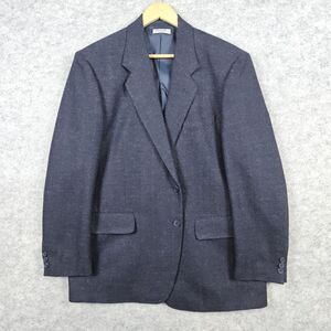 Gino Cappeli Designer Collection Men's Blazer Size R42 Navy Blue‎ Scratchy Wool
